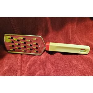 INOX Stainless Steel Flat Cheese Grater Hand Shredder - 10” - Vintage